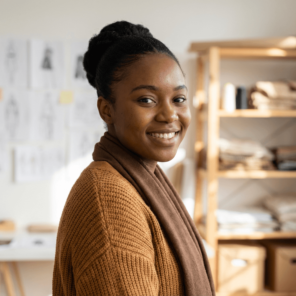 Amina Wanjiku, boutique founder, professional headshot